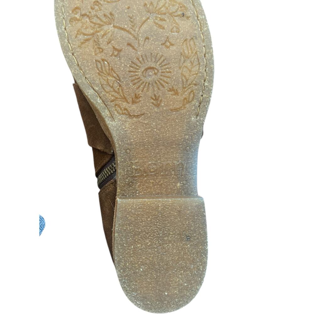 Born MORAGA Distressed Suede Booties Buckle Ankle Boot | Sz 9 Brown NEW - Picture 16 of 16